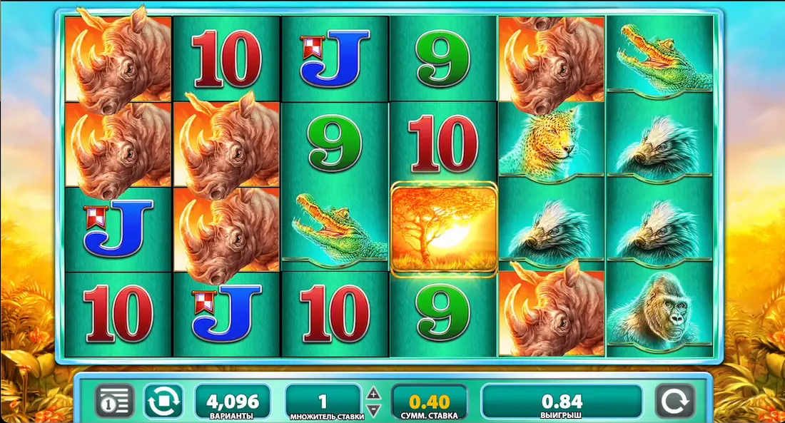 Play Raging Rhino slot on phone